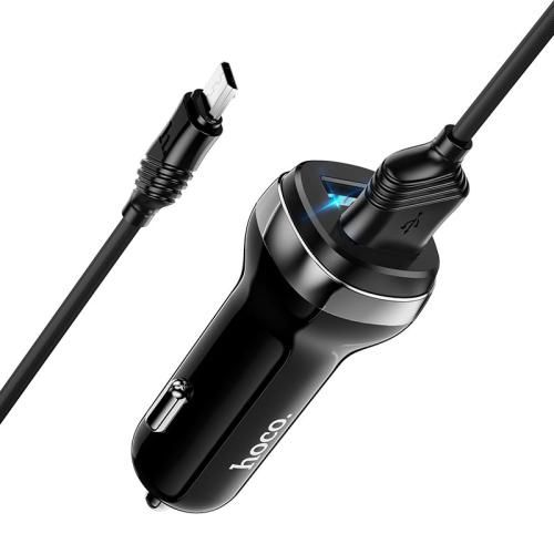   Hoco Z40 + MicroUSB, Black, 2xUSB, 2.4A -  2