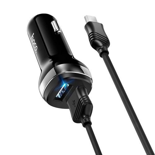    Hoco Z40 + MicroUSB, Black, 2xUSB, 2.4A -  3