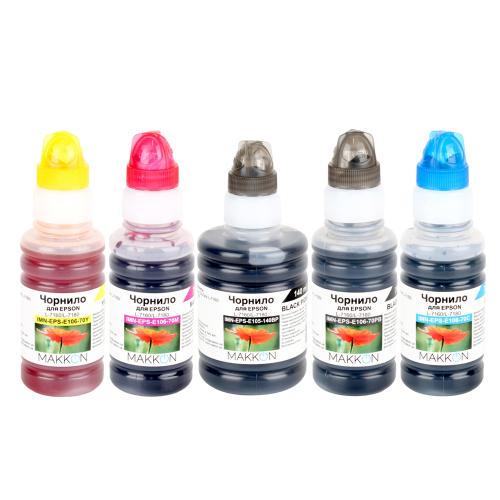 �������� ������ Epson, Black / Cyan / Magenta / Yellow, ��� ������� L7160/L7180, 1x140 �� + 4x70 ��, Makkon (KIT-EPS-E105) - �������� 1