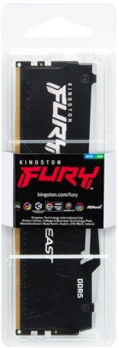  8Gb DDR5, 5200 MHz, Kingston Fury Beast RGB, Black, 40-40-40, 1.25V,  , XMP (KF552C40BBA-8) -  5