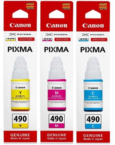 �������� ������� Canon GI-490, Cyan / Magenta / Yellow, G1400/G2400/G3400, 3x70 �� (SET490C/M/Y) - �������� 1