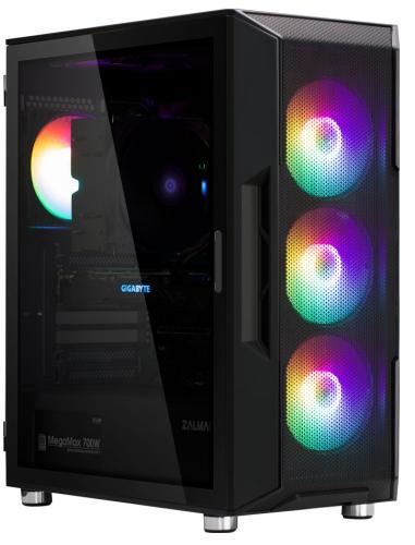 ������ Zalman i3 NEO, Black, Mid Tower, ��� ��, ��� ATX / Micro ATX / Mini ITX, 2xUSB 3.0 / 1xUSB 2.0, ����. CPU - 162 �� / VGA - 355 ��, 4x120 �� RGB, ������� ������ �� ����������� ������ - �������� 2