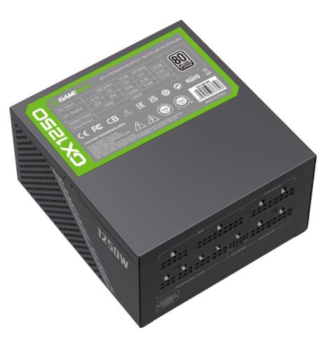 ���� �������� 1250 ��, GameMax GX-1250 PRO, Black, ���������, 80+ Platinum, Active PFC, 13.5 ��, 3xMolex / 10xSATA / 1x16-pin / 4x6+2-pin / 2x4+4-pin / 1x20+4-pin, ������ OTP / OCP / SCP / OVP / UVP / OPP - �������� 6