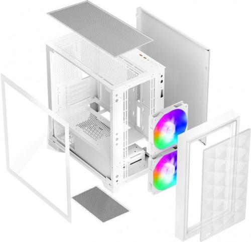 ������ PcCooler C3 D310 ARGB, White, Mini Tower, ��� ��, ��� Micro ATX / Mini ITX, 2xUSB 3.0, ����. CPU - 165 �� / GPU - 350 ��, 2x120 �� ARGB, ������� ������ �� ����������� ������ - �������� 9