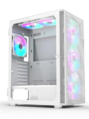 ������ Montech X3 MESH, White, Mid Tower, ��� ��, ��� ATX / Micro ATX / Mini ITX, 1xUSB 3.0 / 2xUSB 2.0, ����. CPU - 160 �� / GPU - 305 ��, 3x140 �� LED "Rainbow" / 3x120 �� LED "Rainbow", ������� ������ �� ����������� ������ - �������� 4