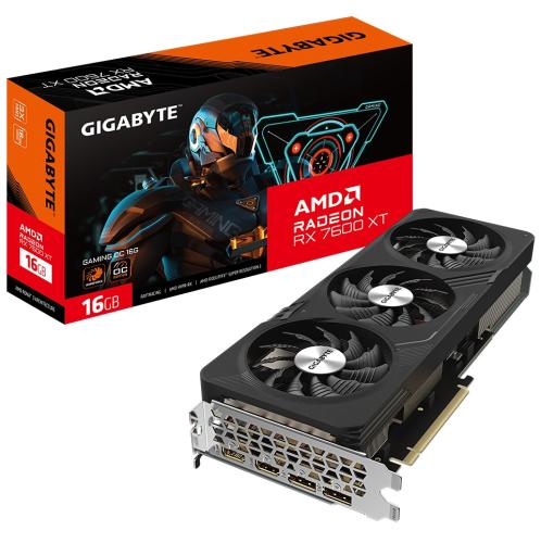 ���������� Radeon RX 7600 XT, Gigabyte, GAMING OC, 16Gb GDDR6, 128-bit, 2xHDMI/2xDP, 2810/18000 MHz, 2x8-pin (GV-R76XTGAMING OC-16GD) - �������� 1