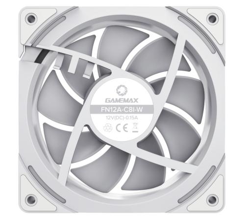 ���������� 120 ��, GameMax FN12A-C8I-W, White, 120�120�25 ��, ARGB ���������, 800-1600 ��/���, �� 31.21 ��, 4-pin (PWM, 50 ��) / 3-pin (ARGB, 50 ��), ����������������� ��������� - �������� 3