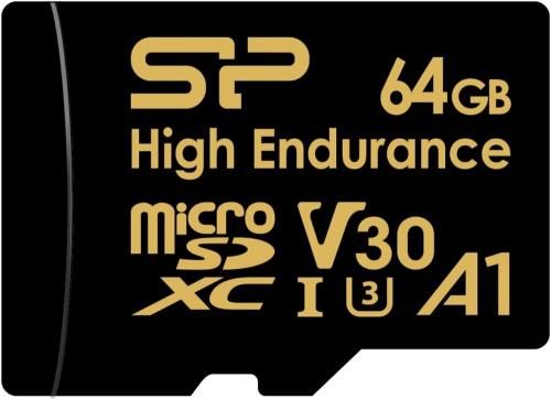 ����� ������ microSDXC, 64Gb, Silicon Power High Endurance, Class10 UHS-I U3 V30 A1, SD �������, �� 100/80 ��/� (SP064GBSTXDV3V1HSP) - �������� 1