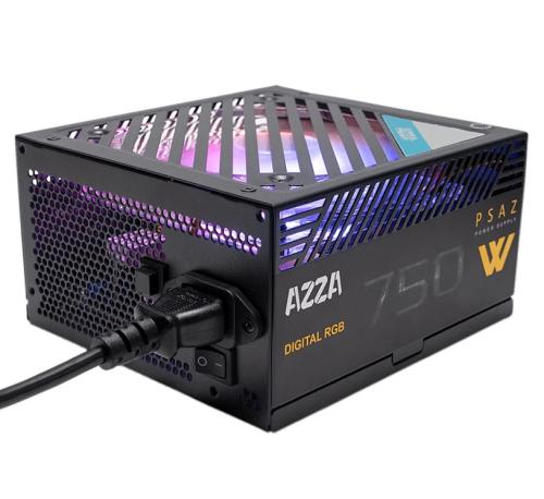 ���� �������� 750 ��, AZZA, Black, 80+ Bronze, 12 ��, ARGB �����������, 2xMolex / 5xSATA / 4x6+2-pin / 1x20+4-pin / 2x4+4-pin, ������ UVP/OVP/OPP/OCP/SCP (PSAZ-750W ARGB) - �������� 1