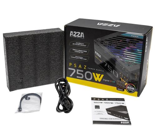 ���� �������� 750 ��, AZZA, Black, 80+ Bronze, 12 ��, ARGB �����������, 2xMolex / 5xSATA / 4x6+2-pin / 1x20+4-pin / 2x4+4-pin, ������ UVP/OVP/OPP/OCP/SCP (PSAZ-750W ARGB) - �������� 5