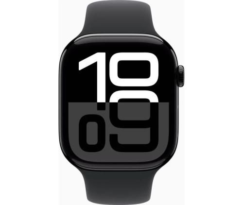 �����-���� Apple Watch 10 GPS (A2999), 46 ��, Jet Black, Black Sport Band (S/M), 496x416 (LTPO, Ion-X), Apple S10, 64Gb, GPS, WiFi 4, Bluetooth 5.3, NFC, 36.4 � (MWWP3QH/A) - �������� 2