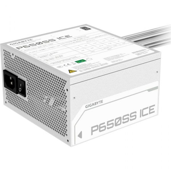 ���� ������� 650 ��, Gigabyte P650SS, White, 80+ Silver, Active PFC, 12 ��, 3xMolex / 5xSATA / 2x6+2-pin / 1x20+4-pin / 2x4+4-pin, ������ OVP/OPP/SCP/UVP/OCP/OTP (GP-P650SS ICE) - �������� 4