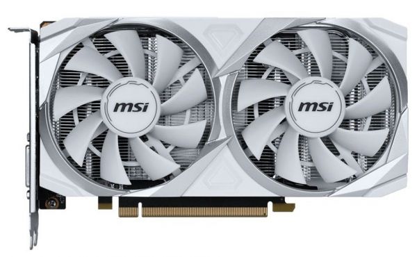 ���������� GeForce RTX 3050, MSI, VENTUS 2X XS OC (White Edition), 8Gb GDDR6, 128-bit, DVI-D/HDMI/DP, 1807/14000 MHz, 6-pin (RTX 3050 VENTUS 2X XS WHITE 8G OC) - �������� 2