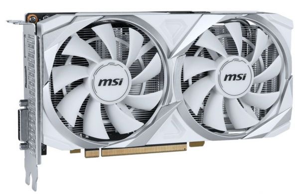 ���������� GeForce RTX 3050, MSI, VENTUS 2X XS OC (White Edition), 8Gb GDDR6, 128-bit, DVI-D/HDMI/DP, 1807/14000 MHz, 6-pin (RTX 3050 VENTUS 2X XS WHITE 8G OC) - �������� 3