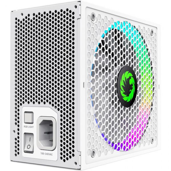 ���� ������� 750 ��, GameMax RGB 750 PRO, White, ���������, 80+ Gold, Active PFC, 14 �� � ARGB ����������, 3xMolex / 8xSATA / 1x16-pin / 2x6+2-pin / 2x4+4-pin / 1x20+4 pin, ������ OVP/UVP/OCP/OLP/OPP/SCP - �������� 2