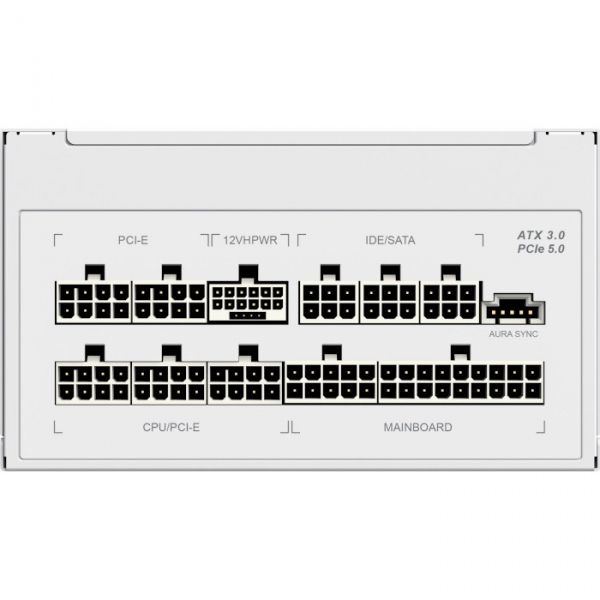 ���� ������� 750 ��, GameMax RGB 750 PRO, White, ���������, 80+ Gold, Active PFC, 14 �� � ARGB ����������, 3xMolex / 8xSATA / 1x16-pin / 2x6+2-pin / 2x4+4-pin / 1x20+4 pin, ������ OVP/UVP/OCP/OLP/OPP/SCP - �������� 7