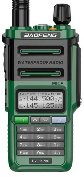 ������������ Baofeng UV-9R Pro V2, Green, LCD 320�240, 2.4", UHF400~480 ���  VHF136~174 ���, ������� ������ 128, 1800 ��� - �������� 1