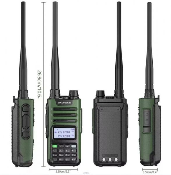 ������������ Baofeng UV-13 Pro V2, Green, LCD 320�240, 2.4", UHF400~520 ���  VHF136~174 ���, ������� ������ 999, 8800 ��� - �������� 2