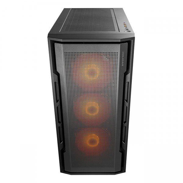 ������ Cougar UNIFACE RGB Black, ��� ��, Midi Tower, ��� E-ATX/ATX/MicroATX/Mini-ITX, 1xType-C/2xUSB 3.0, ����. CPU - 180 ��/VGA - 400 ��, 4x120 ��, ������� ������ �� ����������� ������ - �������� 2