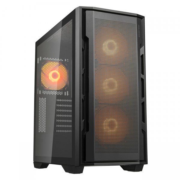 ������ Cougar UNIFACE RGB Black, ��� ��, Midi Tower, ��� E-ATX/ATX/MicroATX/Mini-ITX, 1xType-C/2xUSB 3.0, ����. CPU - 180 ��/VGA - 400 ��, 4x120 ��, ������� ������ �� ����������� ������ - �������� 9
