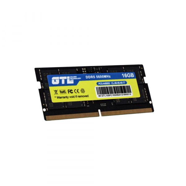  SO-DIMM, DDR5, 16Gb, 5600 MHz, GTL, 1.1V, CL46 (GTLSD16D556BK) -  3