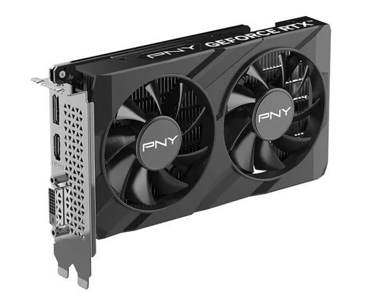  GeForce RTX 3050, PNY, VERTO, 6Gb GDDR6, 96-bit, DVI/HDMI/DP, 1470/14000 MHz (VCG30506DFXPB1) -  3