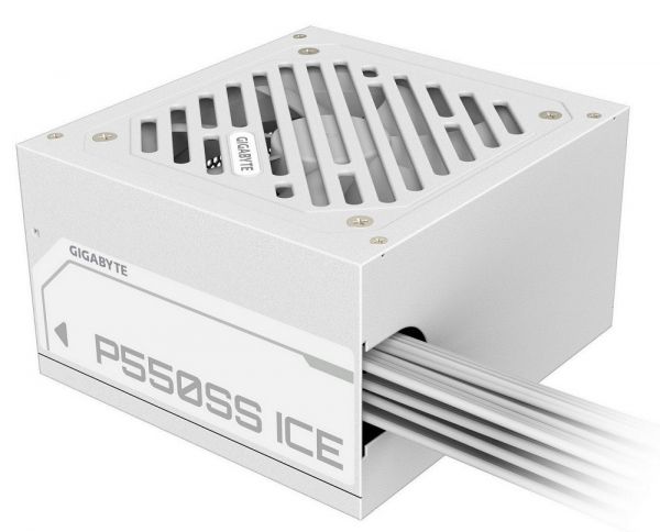 ���� �������� 550 ��, Gigabyte P550SS, White, 80+ Silver, Active PFC, 12 ��, 2xMolex / 5xSATA / 2x6+2-pin / 1x20+4-pin / 1x4+4-pin, ������ OVP/OPP/SCP/UVP/OCP/OTP (GP-P550SS ICE) - �������� 2