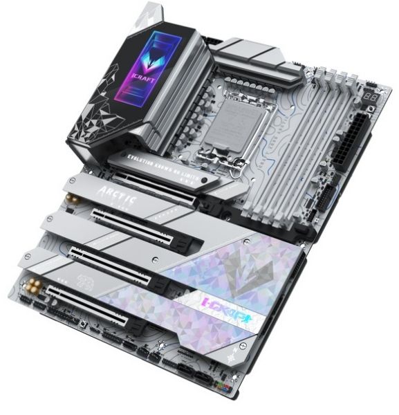 ����������� ����� LGA1851, Maxsun iCraft Z890 ARCTIC, Z890, 4xDDR5, Int.Video(CPU), 4xSATA3, 1xPCI-E 16x 5.0, 1x PCI-E 8x 5.0, 2xPCI-E 4x 4.0, 4xM.2, RTL8126, 9xUSB3.2, 2*Type-C, DP/HDMI, WIFI7+BT5.4, 16 Phase, Debug, ARGB, ATX - �������� 2