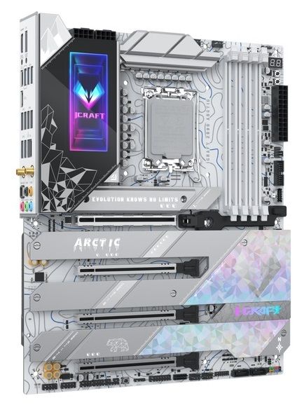 ����������� ����� LGA1851, Maxsun iCraft Z890 ARCTIC, Z890, 4xDDR5, Int.Video(CPU), 4xSATA3, 1xPCI-E 16x 5.0, 1x PCI-E 8x 5.0, 2xPCI-E 4x 4.0, 4xM.2, RTL8126, 9xUSB3.2, 2*Type-C, DP/HDMI, WIFI7+BT5.4, 16 Phase, Debug, ARGB, ATX - �������� 3