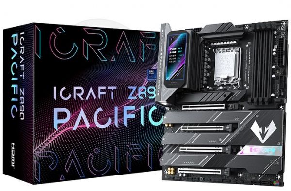 ����������� ����� LGA1851, Maxsun iCraft Z890 PACIFIC, Z890, 4xDDR5, Int.Video(CPU), 4xSATA3, 1xPCI-E 16x 5.0, 1x PCI-E 8x 5.0, 2xPCI-E 4x 4.0, 4xM.2, RTL8126, 9xUSB3.2, 2*Type-C, DP/HDMI, WIFI7+BT5.4, 16 Phase, Debug, ARGB, ATX - �������� 1