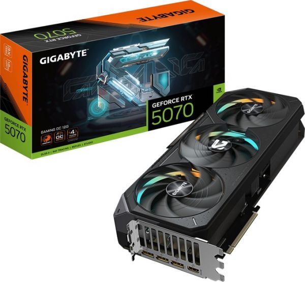 ���������� GeForce RTX 5070 Ti, Gigabyte, GAMING OC, 16Gb GDDR7, 256-bit, HDMI/3xDP, 2588/28000 MHz, 16-pin (GV-N507TGAMING OC-16GD) - �������� 1