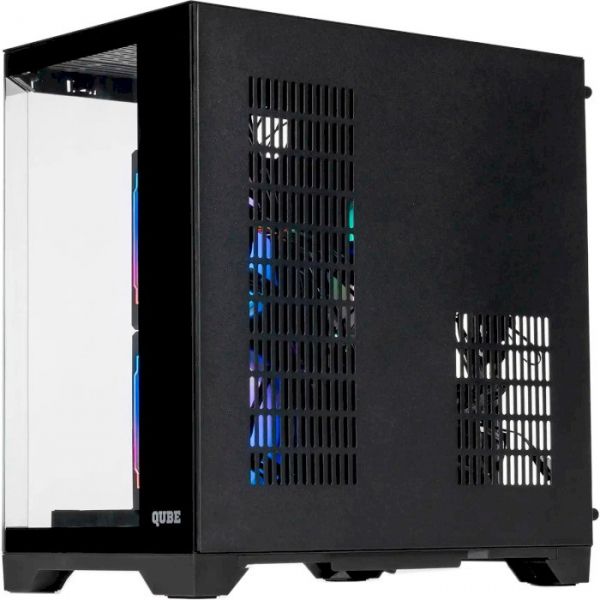 ������ Qube Crystal ARGB, White, Mini Tower, ��� ��, ��� microATX/mini-ITX, 1xUSB 3.2/2xUSB 2.0, ����. CPU - 160 ��/VGA - 320 ��, 5x120 �� RGB, ������� ������ �� ����������� ������ (CRYSTAL_GWNU3) - �������� 5