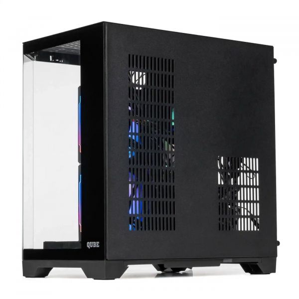 ������ Qube Crystal ARGB, Black, Mini Tower, ��� ��, ��� microATX/mini-ITX, 1xUSB 3.2/2xUSB 2.0, ����. CPU - 160 ��/VGA - 320 ��, 5x120 �� RGB, ������� ������ �� ����������� ������ (CRYSTAL_GBNU3) - �������� 6