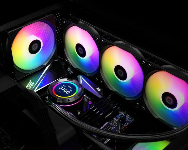 ������� ����������� ���������� ID-Cooling Space LCD SL360 XE, 3�120�� ARGB fans, 4pin PWM, Intel LGA2066/2011/1851/1700/1200/115x   AMD AM5/AM4, �� 350�� TDP, LCD-������� 2,1" - �������� 8