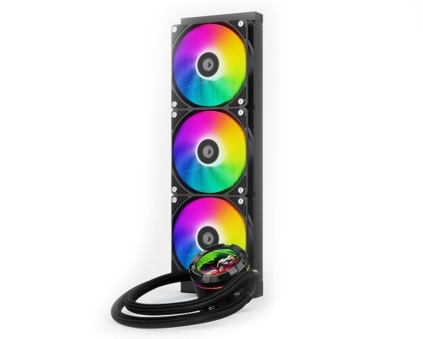 ������� ����������� ���������� ID-Cooling Space LCD SL360 XE, 3�120�� ARGB fans, 4pin PWM, Intel LGA2066/2011/1851/1700/1200/115x   AMD AM5/AM4, �� 350�� TDP, LCD-������� 2,1" - �������� 1