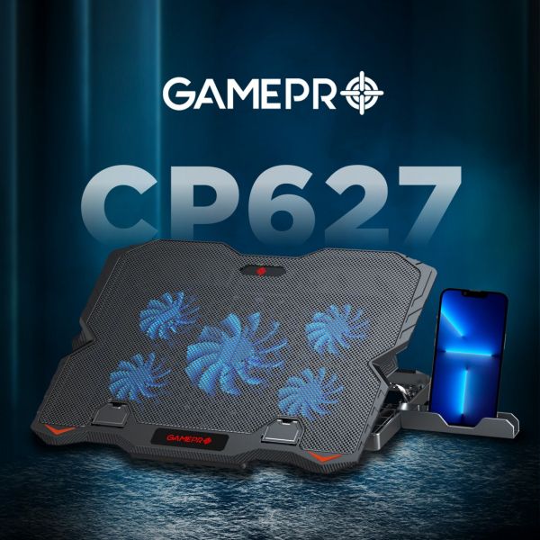 ϳ������� ��� �������� �� 15.6" GamePro CP627, Black, RGB �����������, 1 � 125 ��, 4 � 60 �� ���������� (28 dB 3200 rpm), �����/�������, 2xUSB 2.0, 360 x 255 x 28 ��, 800 � - �������� 5