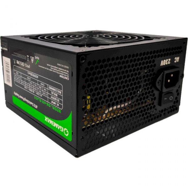   400 , GameMax GM-400 Black, 12 , 2xMolex / 2xSATA / 1x4+4-pin / 1x20+4-pin -  4