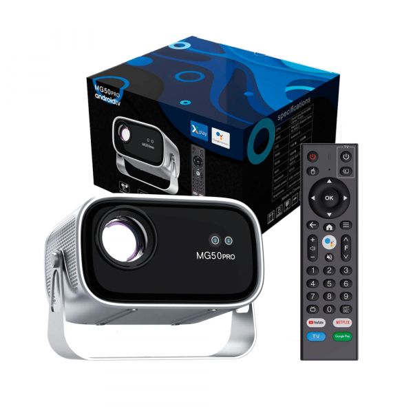 �������� Magcubic MG50 Pro, Grey, LED, WiFi 6 / Bluetooth 5.0, 1280x720, 300 ��, 5 ��, Hi3751V352 (4 ����), HDMI, USB, Android 12, ����� �� - �������� 1