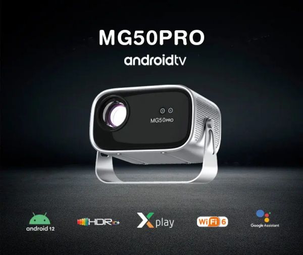 �������� Magcubic MG50 Pro, Grey, LED, WiFi 6 / Bluetooth 5.0, 1280x720, 300 ��, 5 ��, Hi3751V352 (4 ����), HDMI, USB, Android 12, ����� �� - �������� 5