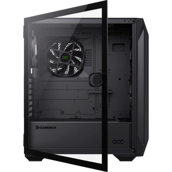 ������ GameMax Brufen COC, Black, Midi Tower, ��� ��, ��� E-ATX / ATX / Micro ATX / Mini ITX, 1xUSB-�, 2xUSB 3.0, 4x120 �� ARGB Fan, 1xCOC Turbo Fan, ������� ������ �� ����������� ������ - �������� 5