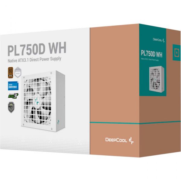 ���� �������� 750 ��, Deepcool PL750D, White, 80+ Bronze, Active PFC, 12 �� HYB, 2xMolex / 6xSATA / 1x16-pin / 3x6+2-pin / 2x4+4-pin / 1x20+4-pin, ������ OPP/OVP/SCP/OTP/OCP/UVP/SIP/NLO, ATX12V V3.0 (R-PL750D-FC0W-EU-V2) - �������� 6