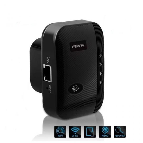 Wi-Fi  Fenvi FWD-R616U, Black, WiFi 4, 2.4GHz ( 300 /), 1xLan -  1