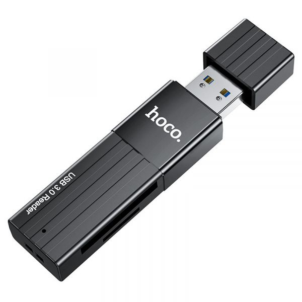 �������� ��������� USB HOCO HB20 "Mindful", Black, USB 3.0 - microSD / SD - �������� 1