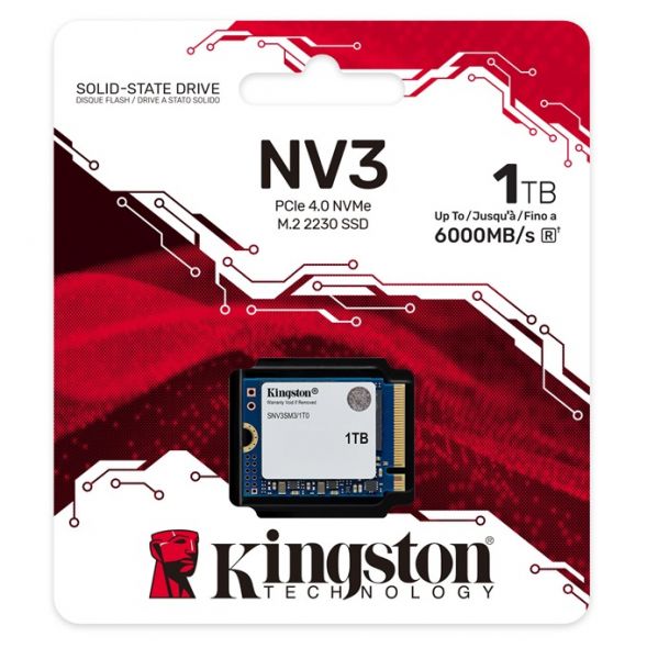 SSD ���������� Kingston NV3 1Tb PCI-E 4.0 x4 M.2 2230 3D TLC (SNV3SM3/1T0) - �������� 3