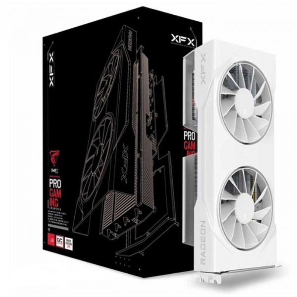 ���������� Radeon RX 9060 XT, XFX, Swift OC Gaming (White Edition), 8Gb GDDR6, 128-bit, HDMI/2xDP, 3320/20000 MHz, 8-pin (RX-96TSW8GWQ) - �������� 1