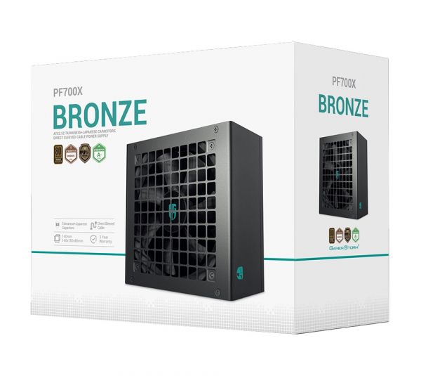 ���� ������� 700 ��, GamerStorm PF700X, Black, 80+ Bronze, Active PFC, 12 �� FDB, 2xMolex / 6xSATA / 2x6+2-pin / 2x4+4-pin / 20+4-pin, ������ OPP/OVP/OCP/SCP/OTP/UVP/SIP/NLO, ATX12V V2.52 (R-PF700X-HD0B-JGEU) - �������� 7