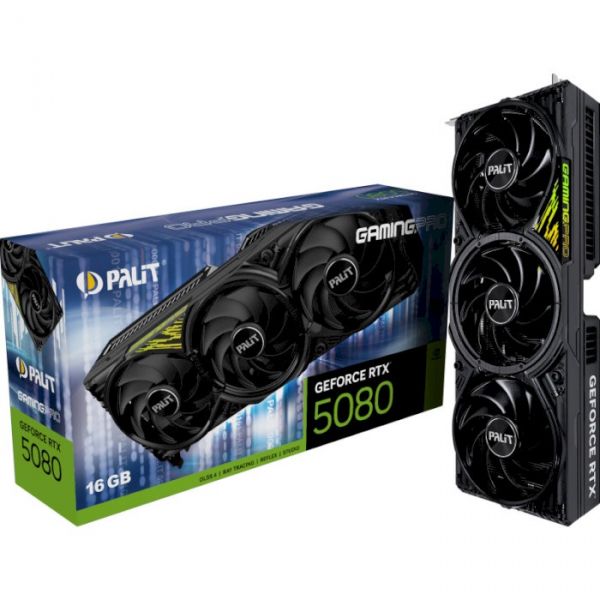 ���������� GeForce RTX 5080, Palit, GamingPro V1, 16Gb GDDR7, 256-bit, HDMI/3xDP, 2617/30000 MHz, 16-pin (NE75080019T2-GB2031Y) - �������� 1