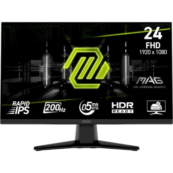 ������� 23.8" MSI MAG 242F, Black, WLED, IPS, 1920x1080 (16:9), 0.5 ��, 200 ��, 300 ��/�, 1000:1, 178�/178�, HDMI/DP, VESA 100x100, AMD FreeSync, Adaptive Sync - �������� 1