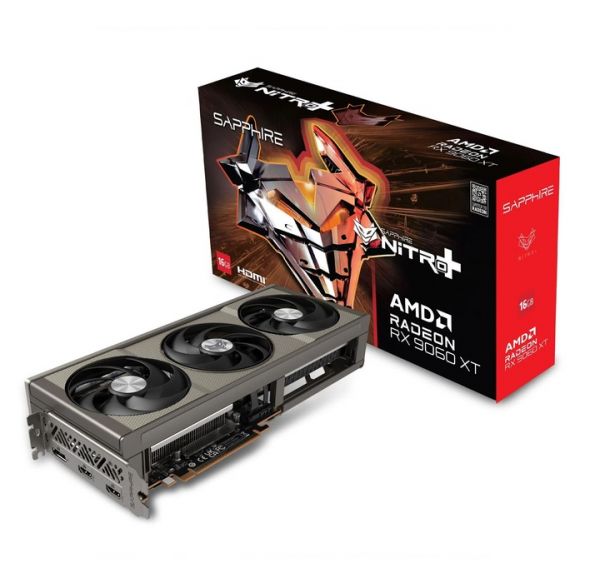 ³�������� Radeon RX 9060 XT, Sapphire, NITRO+, 16Gb GDDR6, 128-bit, HDMI/2xDP, 3320/20000 MHz, 8-pin (11350-01-20G) - �������� 1