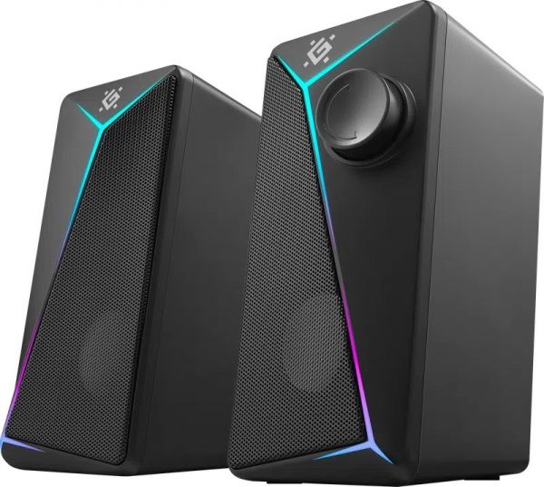 ������������ ������� 2.0 Defender J5, Black, 6 ��, 3.5 ��, LED ���������, ������� �� USB, 1 � (65965) - �������� 2